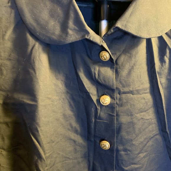 Family Affairs Midnight Voyage Peter Pan Collar Dress in Black Size Small NWOT - Picture 4 of 11